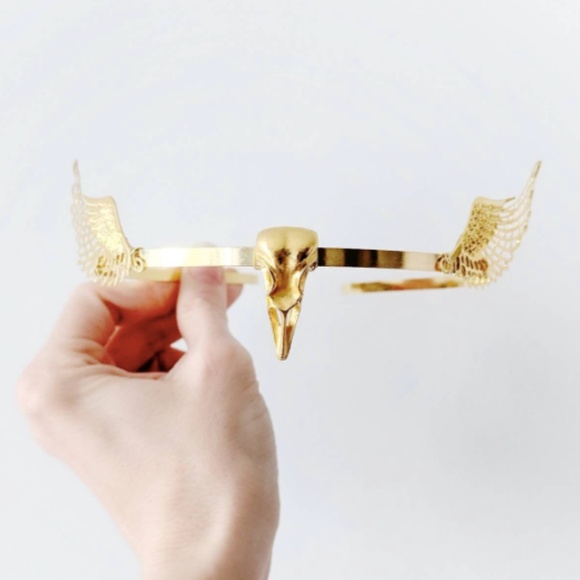 Valkyrie headpiece - Viking masquerade costume cosplay headband - silver or gold - Picture 3 of 6